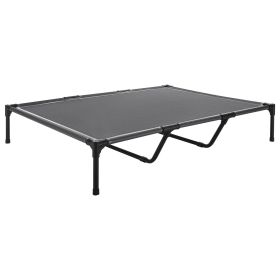 Elevated Dog Bed for Large Dogs, Portable Raised Dog Cot with Steel Metal Frame and Breathable Teslin Mesh