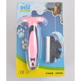 Pet  Hair Removal Comb (Option: Pink-M)