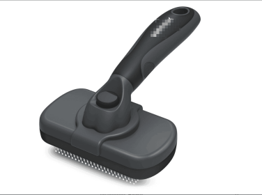 Self Cleaning Slicker Brush - Skin Friendly Deshedding Grooming Tool for Dogs & Cats, Suitable for Shedding & Haired Pets (Color: Gray)