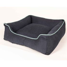 DGS Pet Products Repelz-It Upholstery Chenille Lounger Pet Bed Extra Small Blue/Grey 19" x 15" x 7.1" (Color: Blue/Grey, size: medium)