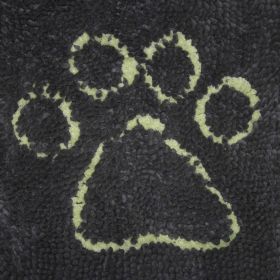 DGS Pet Products Dirty Dog Door Mat Small Mocha Brown 23" x 16" x 2" (Color: Cool Grey/Lime Green, size: small)