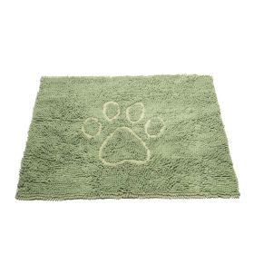 DGS Pet Products Dirty Dog Door Mat Small Brown 23" x 16" x 2" (Color: Sage Hue, size: large)