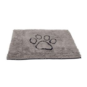 DGS Pet Products Dirty Dog Door Mat Small Brown 23" x 16" x 2" (Color: Grey, size: medium)