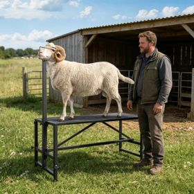 Livestock Stand with Adjustable Height and Metal (Option: default title)